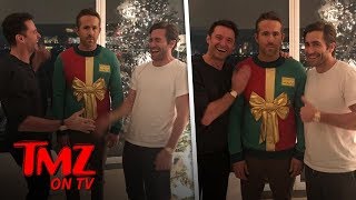 Hugh Jackman amp Jake Gyllenhaal Play Ugly Prank On Ryan Reynolds  TMZ TV [upl. by Peder]