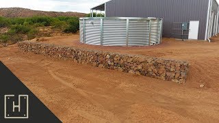 INEXPENSIVE AMAZING DIY GABION RETAINING WALL [upl. by Simson]