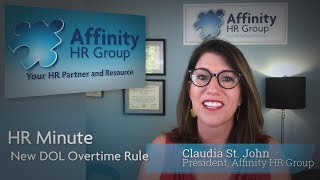 New Department of Labor Overtime Rule HR Minute [upl. by Ajim495]