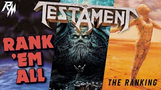 TESTAMENT Albums Ranked From Worst to Best  Rank Em All [upl. by Natalee]