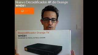 NUEVO DECODIFICADOR ORANGE 4K WHD81 [upl. by Ahseet]