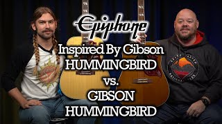 Epiphone Inspired By Gibson Hummingbird vs Gibson Hummingbird [upl. by Selmore]