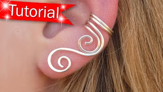 TUTORIAL Made EASY  Make Cascade Swirl Ear Cuffs  DIY [upl. by Suivatram14]