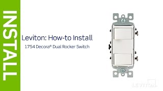 How to Install a Decora Combination Device with Two Single Pole Switches  Leviton [upl. by Arde56]