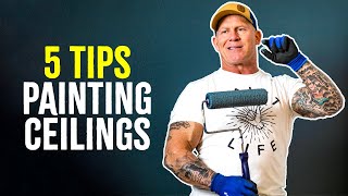 HOW TO paint ceilings FAST and like a professional PAINTER [upl. by Festus]