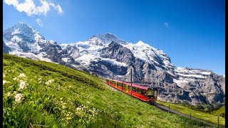 LuzernInterlakenJungfraujoch  Scenic Train Ride HappyRail [upl. by Annahsat]