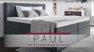 Boxspringbett Paul  das Bett zum Selbstgestalten [upl. by Liane465]