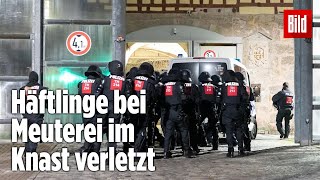 Gefängnismeuterei Polizei stürmt Knast in Thüringen  JVA Untermaßfeld [upl. by Mae31]