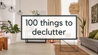 100 Things To Declutter  Easy Decluttering Ideas [upl. by Anoid259]